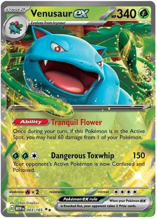 Venusaur ex 003/165 Double Rare Pokemon Card (Pokemon SV 151)