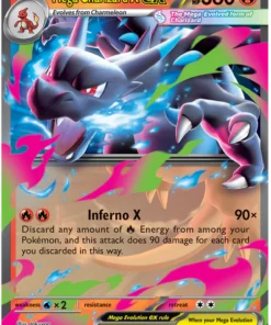 Mega Charizard X ex 013/094 Double Rare Pokemon Card (Mega Evolution Phantasmal Flames)