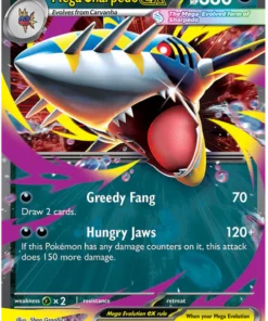 Mega Sharpedo ex 061/094 Double Rare Pokemon Card (Mega Evolution Phantasmal Flames)