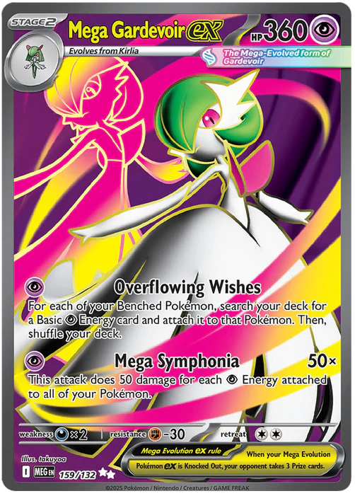 Mega Gardevoir ex 159/132 Ultra Rare Pokemon Card (Mega Evolution Base Set ME01)