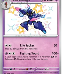 Ceruledge 162/091 Shiny Rare Pokemon Card (SV 4.5 Paldean Fates)