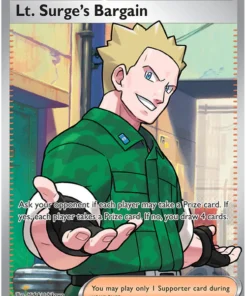 Lt. Surge's Bargain 170/132 Ultra Rare Pokemon Card (Mega Evolution Base Set ME01)