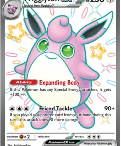 Wigglytuff ex 222/091 Shiny Ultra Rare Pokemon Card (SV 4.5 Paldean Fates)
