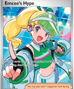 Emcee's Hype 220/182 Ultra Rare Pokemon Card (Scarlet & Violet Destined Rivals)