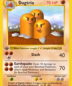 Dugtrio (19/102) - Base Set Shadowless 1st Edition