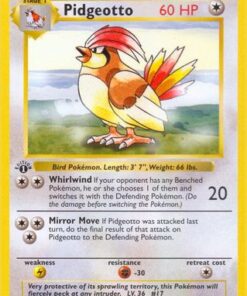 Pidgeotto (22/102) - Base Set Shadowless 1st Edition