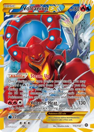 Volcanion EX (Secret) (115/114) - XY Steam Siege Holofoil