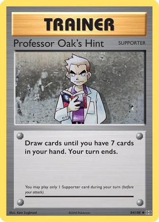 Professor Oak's Hint (84/108) - XY Evolutions Reverse Holofoil