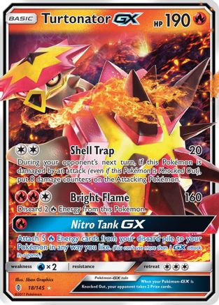 Turtonator GX (18/145) - SM Guardians Rising Holofoil