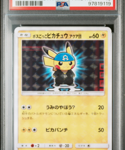 PSA 10 PRTND. BOSS PIKACHU T.A.-TM.RNBW.RCKT'S AMBTN.