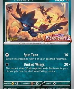 Murkrow (Prerelease) [Staff] (21) - SV Scarlet & Violet Promo Cards Holofoil