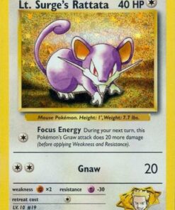 Lt. Surge's Rattata (15/034) - Trading Card Game Classic Holofoil