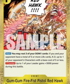 Gum-Gum Fire-Fist Pistol Red Hawk (OP11-114) - A Fist of Divine Speed Foil