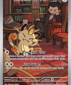 Team Rocket's Meowth (203/182) - SV10 Destined Rivals Holofoil