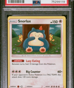 PSA 8 SNORLAX-HOLO UNBROKEN BONDS