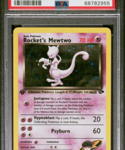 PSA 7 ROCKET'S MEWTWO HOLO-1ST EDITION