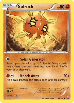 Solrock (83/160) - XY Primal Clash Reverse Holofoil