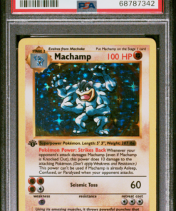 PSA 7 MACHAMP-HOLO 1ST EDITION-SHADOWLESS
