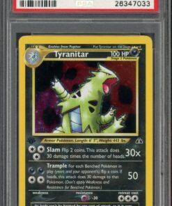 PSA 10 TYRANITAR-HOLO 1ST EDITION