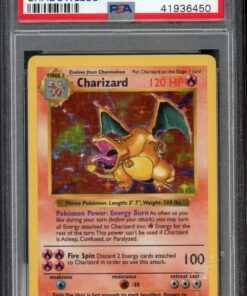 PSA 7 CHARIZARD-HOLO SHADOWLESS